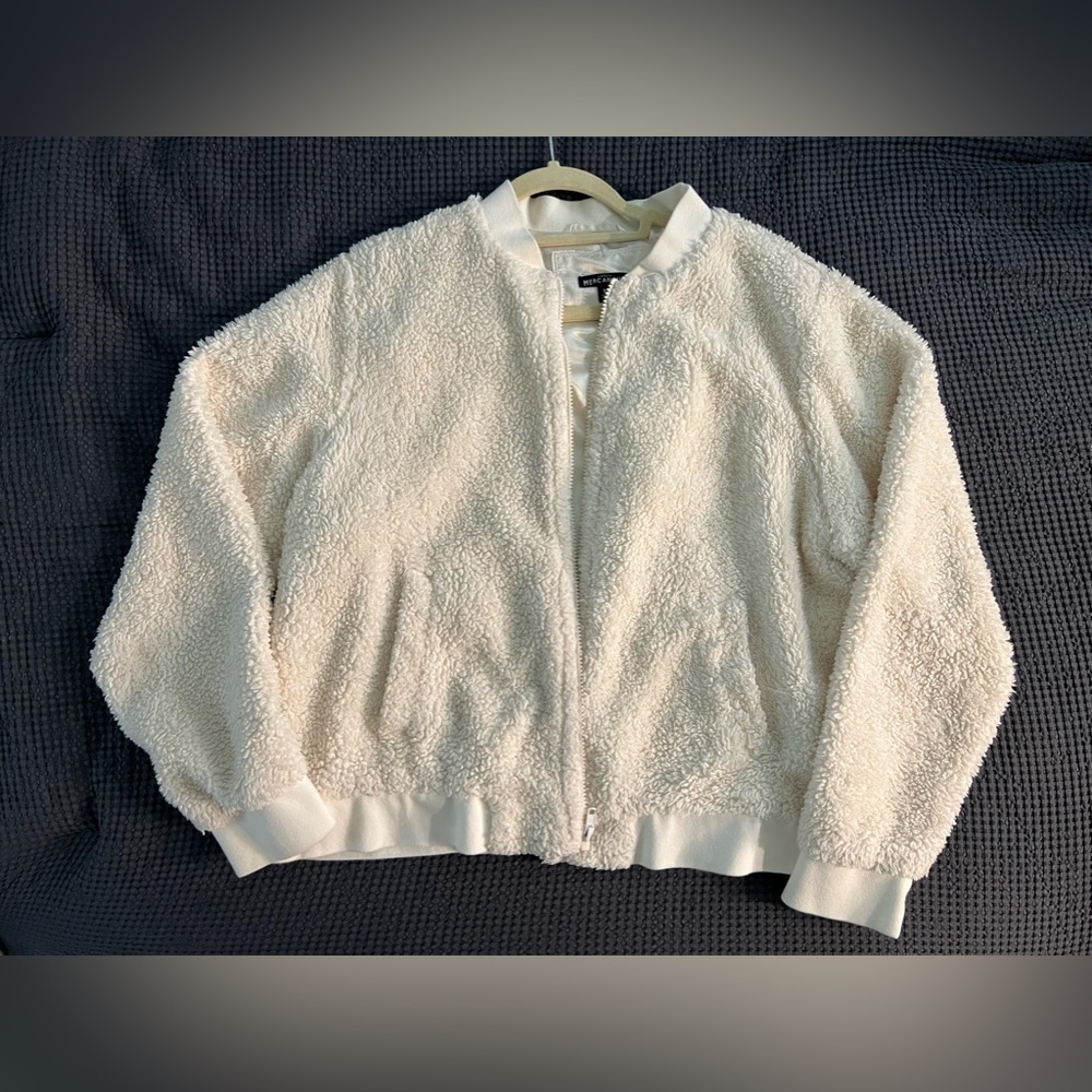 J crew boucle bomber jacket